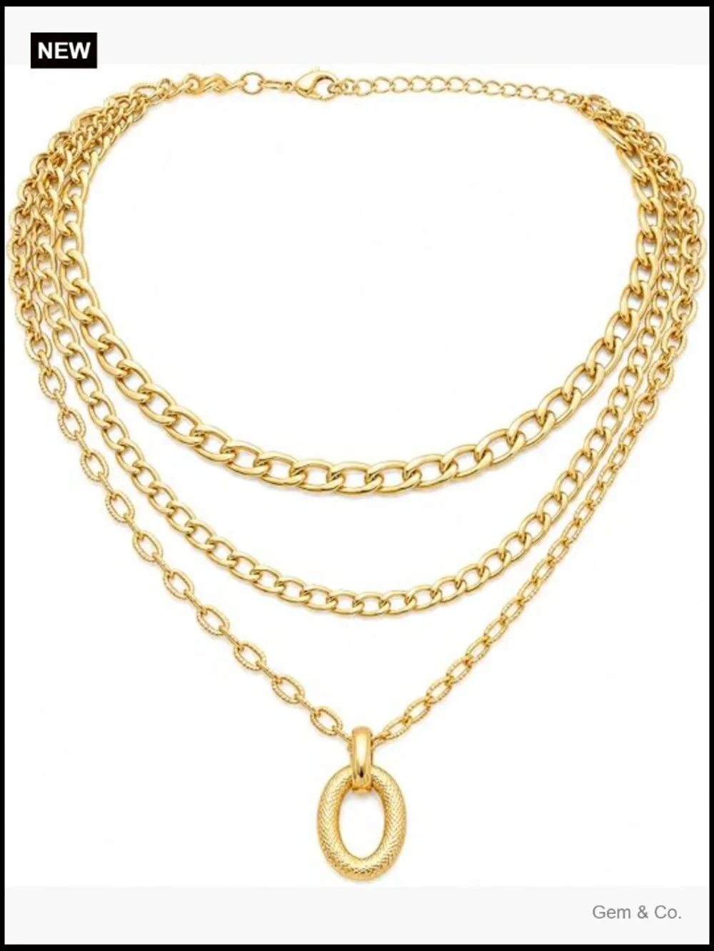 Layered Y2K Gold Chain Necklace Set Chunky Star Dainty Statement Jewelry
